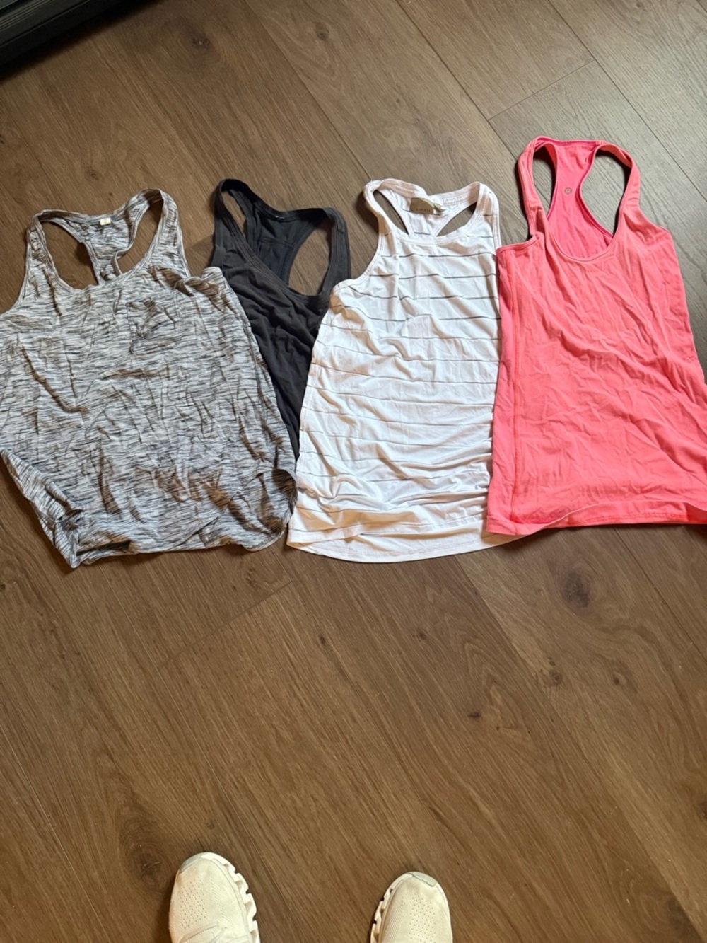 Assorted Women’s Racerback Tank Tops - Pink, White, Black, Gray